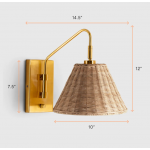 Syloria Modern Adjustable Rattan Wall Light