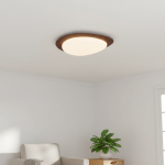 Zephyriel Nordic LED Walnut Pebble Ceiling Light