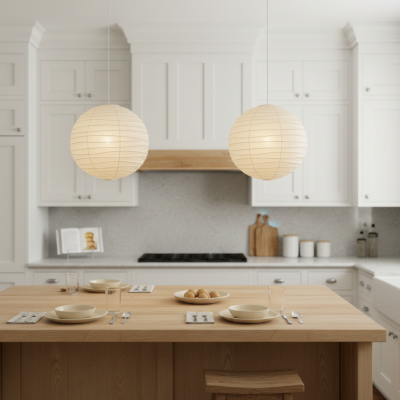 Ondrell Wabi-Sabi  Paper Round Pendant Light