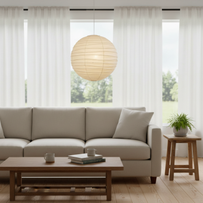 Ondrell Wabi-Sabi  Paper Round Pendant Light