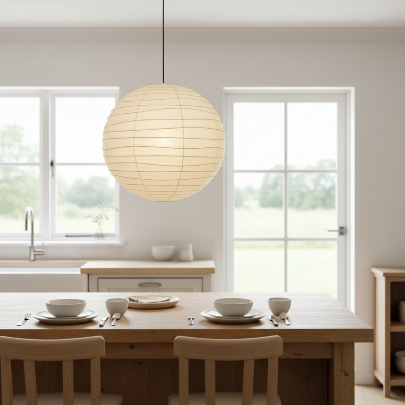 Ondrell Wabi-Sabi  Paper Round Pendant Light