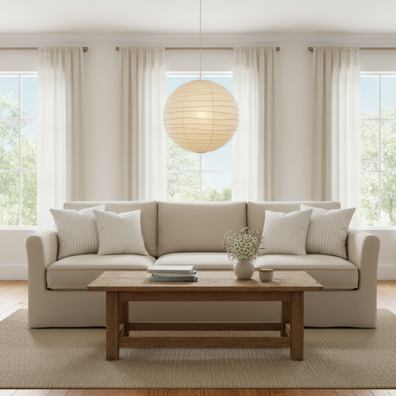 Ondrell Wabi-Sabi  Paper Round Pendant Light