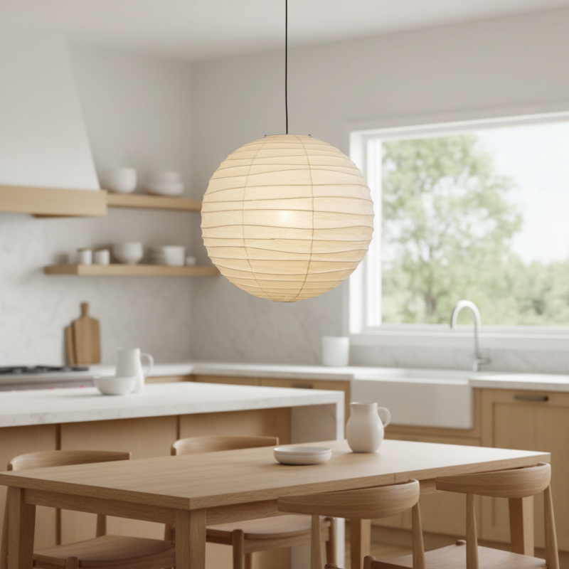Ondrell Wabi-Sabi  Paper Round Pendant Light