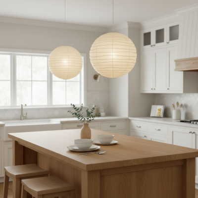 Ondrell Wabi-Sabi  Paper Round Pendant Light