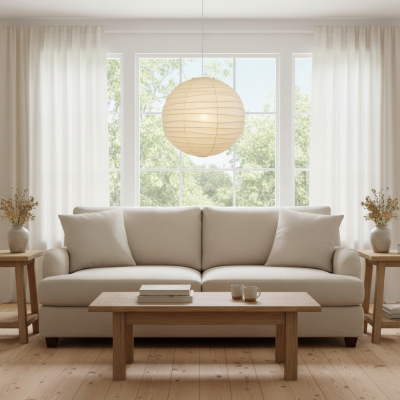 Ondrell Wabi-Sabi  Paper Round Pendant Light