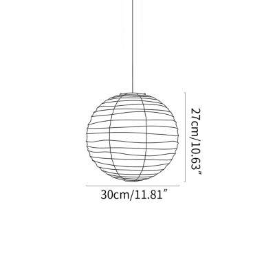 Ondrell Wabi-Sabi  Paper Round Pendant Light