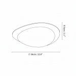 Zephyriel Nordic LED Walnut Pebble Ceiling Light