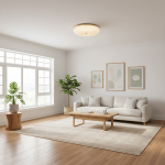 Caladri French Round Ripple LED Glass Ceiling Light