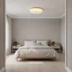 Caladri French Round Ripple LED Glass Ceiling Light