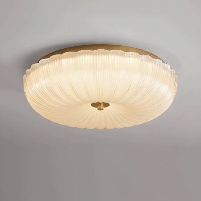 Caladri French Round Ripple LED Glass Ceiling Light