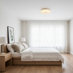 Caladri French Round Ripple LED Glass Ceiling Light