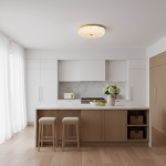 Caladri French Round Ripple LED Glass Ceiling Light