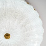 Caladri French Round Ripple LED Glass Ceiling Light