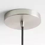 Virelai Modern Linen Double Drum Pendant Light
