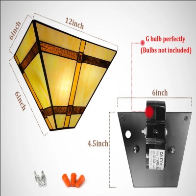 Starion Tiffany Stained Glass Wall Sconce