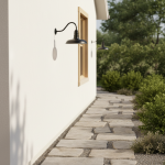 Elarion Industrial Gooseneck Exterior Wall Light