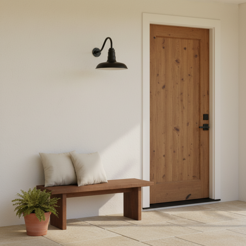 Elarion Industrial Gooseneck Exterior Wall Light