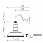 Elarion Industrial Gooseneck Exterior Wall Light