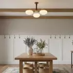 Obsidian Modern Bubble Brass Glass Persimmon Chandelier