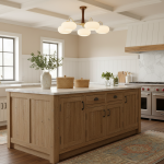 Obsidian Modern Bubble Brass Glass Persimmon Chandelier