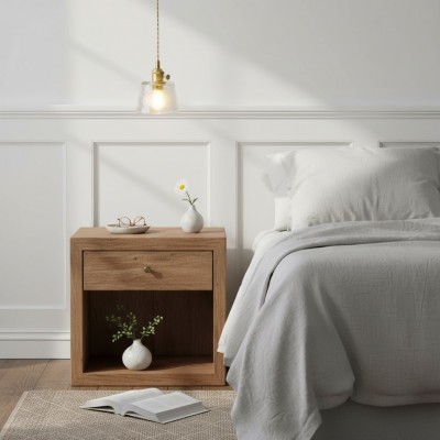 Seraphel Vintage 1-Light Glass Brass Pendant Light