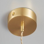 Seraphel Vintage 1-Light Glass Brass Pendant Light