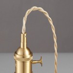 Seraphel Vintage 1-Light Glass Brass Pendant Light