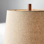 Velmira Mid-Century textile lamp shade Ceramic Table Light