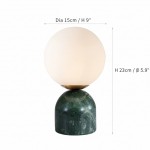 Aalia Nordic Small Marble Glass Orb Table Lamp