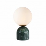 Aalia Nordic Small Marble Glass Orb Table Lamp