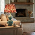 Cresenda Bohemian Fabric Ceramic Gourd Table Lamp