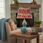 Cresenda Bohemian Fabric Ceramic Gourd Table Lamp