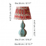 Cresenda Bohemian Fabric Ceramic Gourd Table Lamp