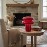 Nymeros Scandinavian Glass Mushroom Table Lamp