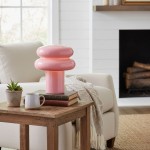Nymeros Scandinavian Glass Mushroom Table Lamp