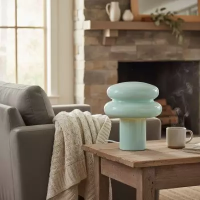 Nymeros Scandinavian Glass Mushroom Table Lamp