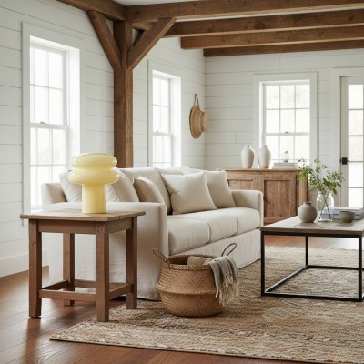 Nymeros Scandinavian Glass Mushroom Table Lamp