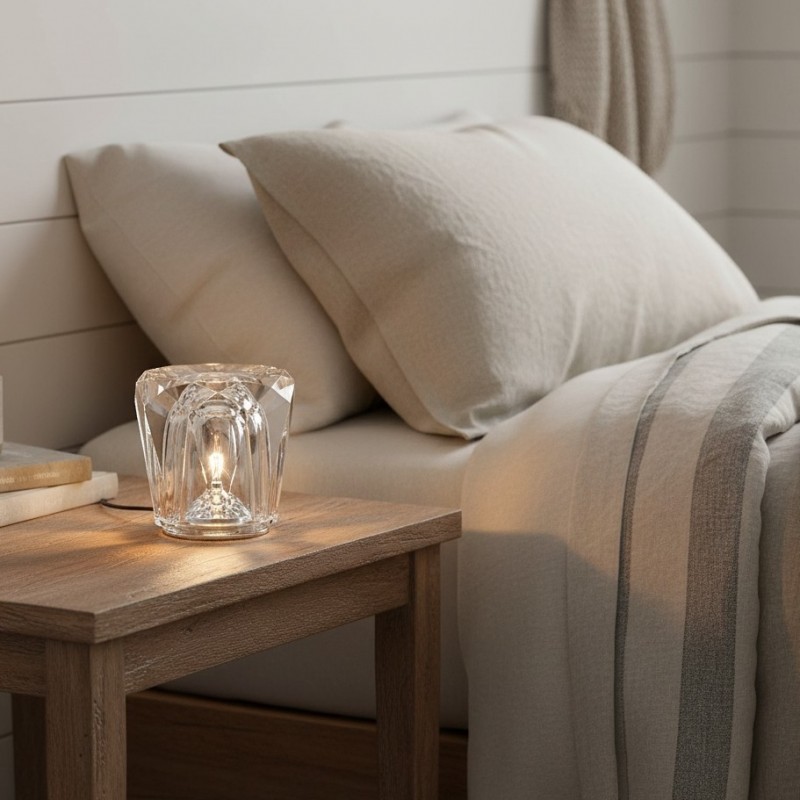 Faelith Modern Crystal Glass Faceted Table Lamp