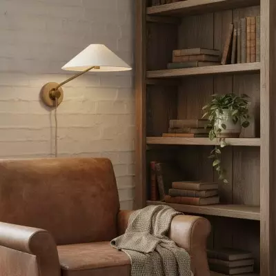 Ulyxor Ash Wood Base Ivory Paper Shade Wall Sconce