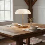 Lunaris Vintage Milk Glass Boat Table Lamp