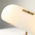 Lunaris Vintage Milk Glass Boat Table Lamp