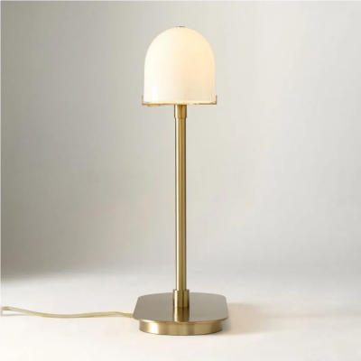Lunaris Vintage Milk Glass Boat Table Lamp