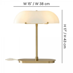 Lunaris Vintage Milk Glass Boat Table Lamp