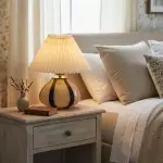 Solivian Vintage Pleated Cavolo Glass Table Lamp