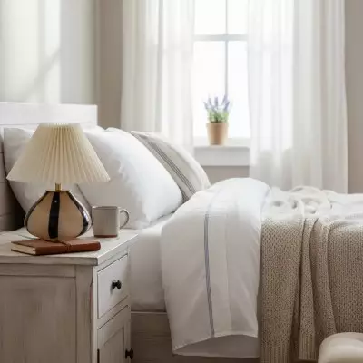 Solivian Vintage Pleated Cavolo Glass Table Lamp