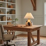 Solivian Vintage Pleated Cavolo Glass Table Lamp