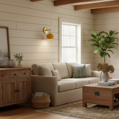 Vespera Vintage Brass Round Wall Sconce