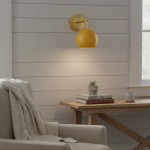 Vespera Vintage Brass Round Wall Sconce