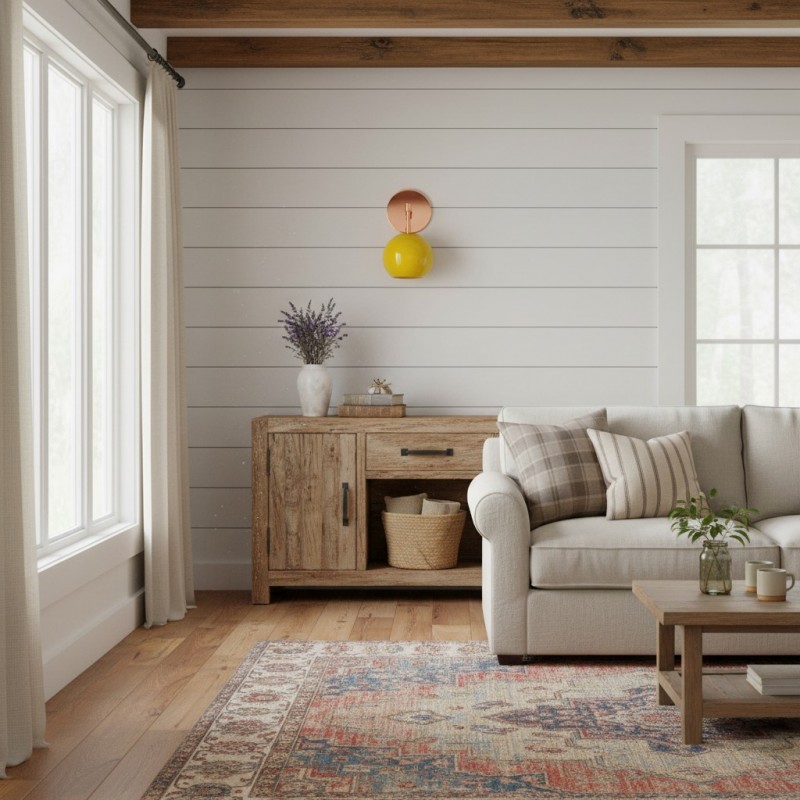 Vespera Vintage Brass Round Wall Sconce