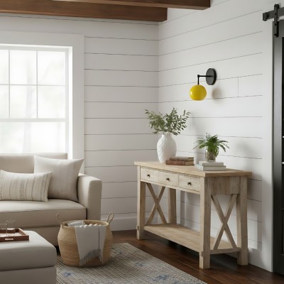 Vespera Vintage Brass Round Wall Sconce